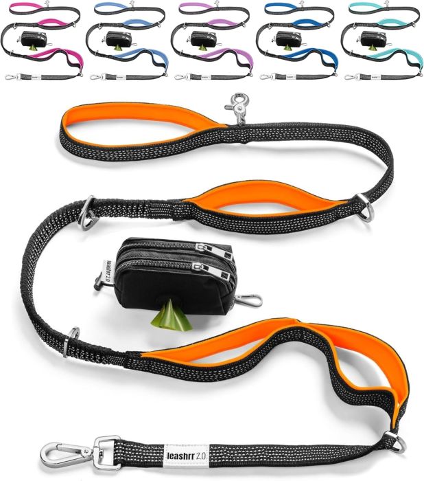 Leashrr Heavy Duty Reflective Bungee Dog Leash 6ft